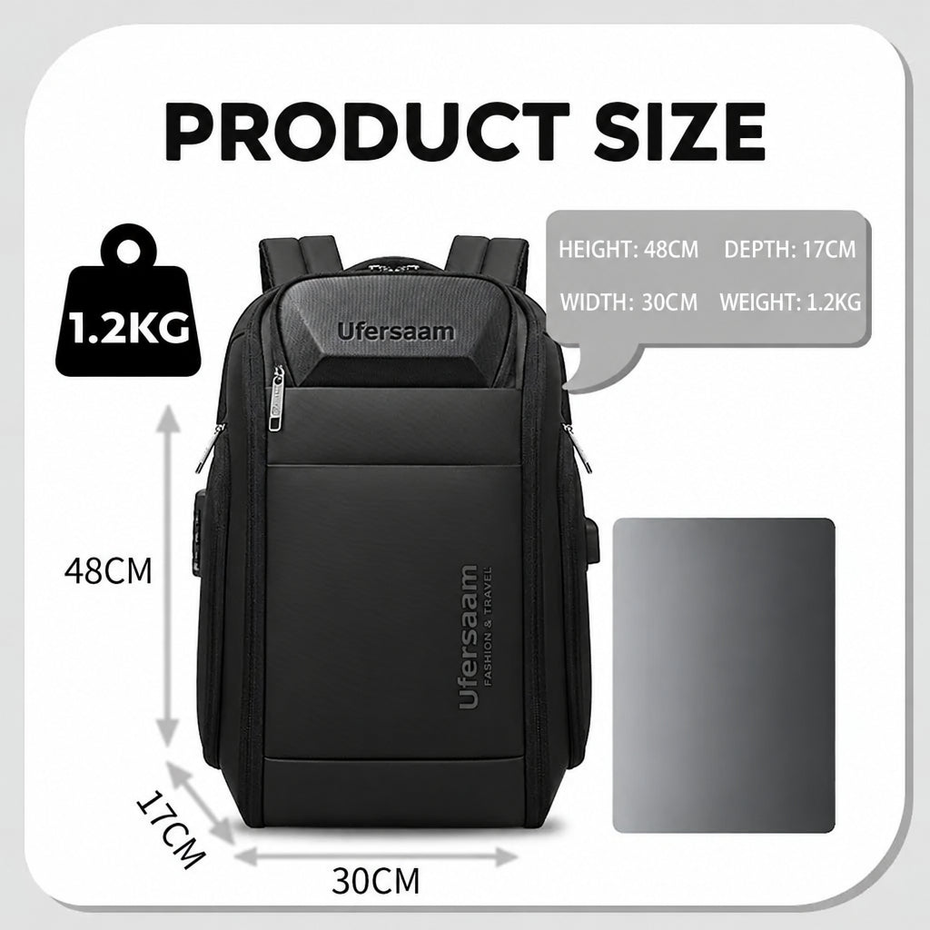 New High-end Business Backpack Men's Waterproof Backpack Large Capacity Travel Multifunctional Password Anti-theft Computer Bag
