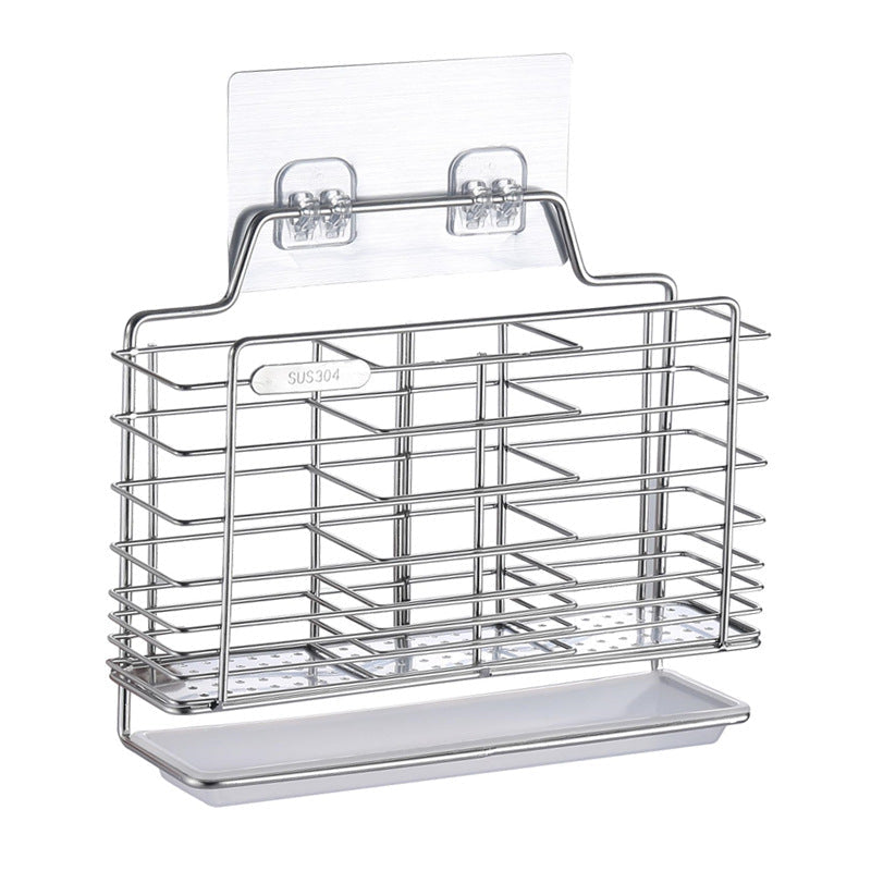 Multifunctional Chopsticks Cage Storage Rack Household Kitchen Wall Hanging Mildew-proof 304 Stainless Steel Chopsticks Holder Chopsticks Storage Rack