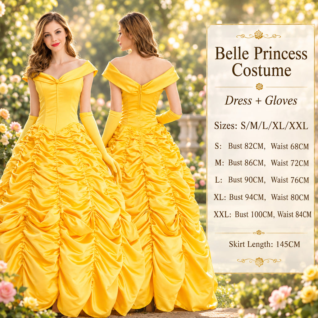 Adult Halloween Snow White Bell Cinderella Ice Sleeping Beauty Rapunzel Party Stage Performance Princess Dress