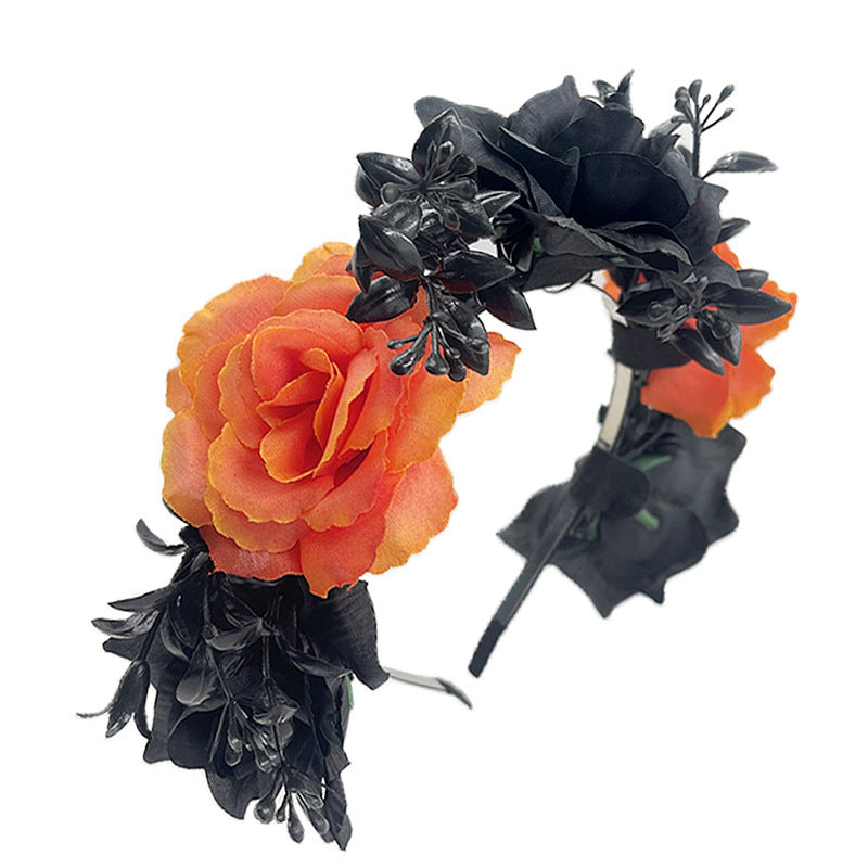 Spider Flower Party Halloween New Flower Headdress Hair Hoop Wholesale Makeup Personality European and American Cosplay