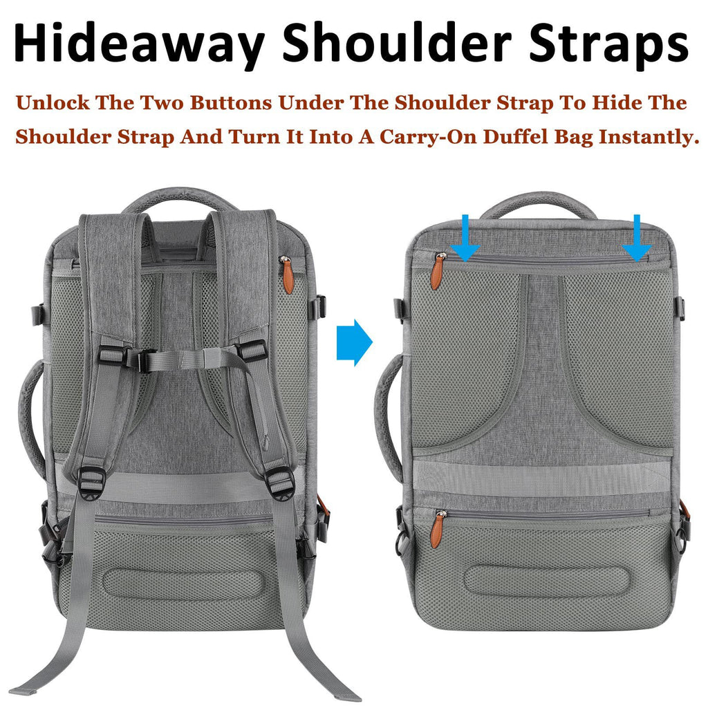 Cross-Border Men's Multifunctional Waterproof Computer Backpack Large Capacity Gray Business Backpack Casual Business Trip Travel Bag