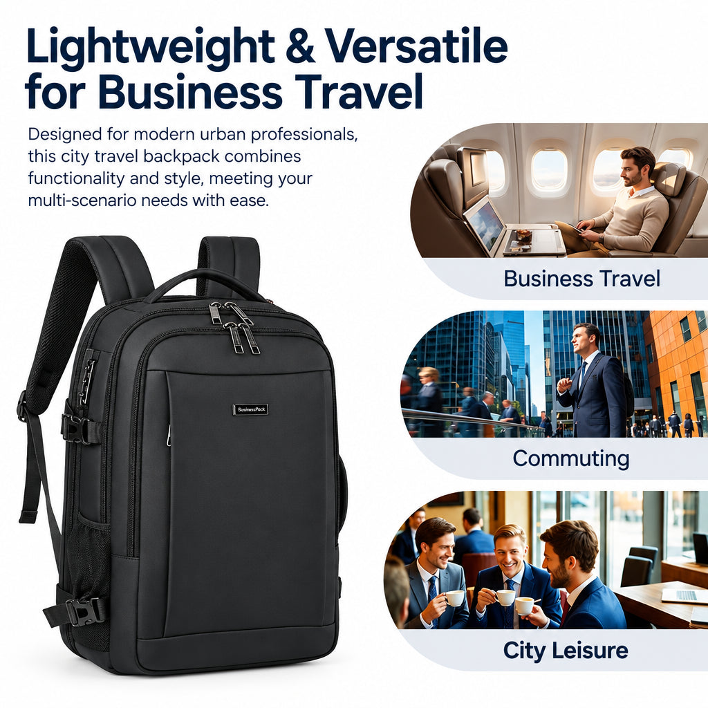 New High-End Business Backpack Men's Password Lock Waterproof Backpack Large Capacity Business Trip Multi-Functional Anti-Theft Computer Bag