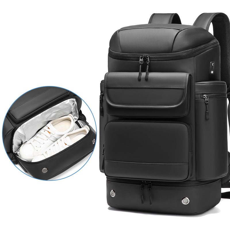 Cross-Border New Men's Backpack Large Capacity Outdoor Sports Backpack Casual Mountaineering Backpack Gift Printed Logo