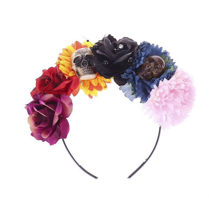 Spider Flower Party Halloween New Flower Headdress Hair Hoop Wholesale Makeup Personality European and American Cosplay