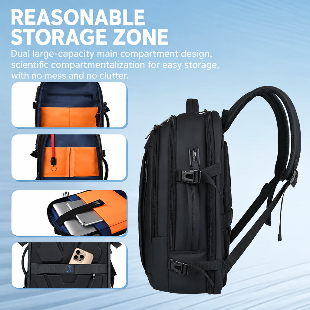 New High-End Business Backpack Men's Password Lock Waterproof Backpack Large Capacity Business Trip Multi-Functional Anti-Theft Computer Bag