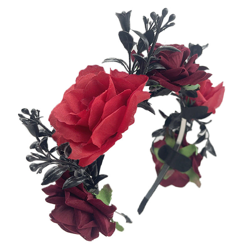 Spider Flower Party Halloween New Flower Headdress Hair Hoop Wholesale Makeup Personality European and American Cosplay