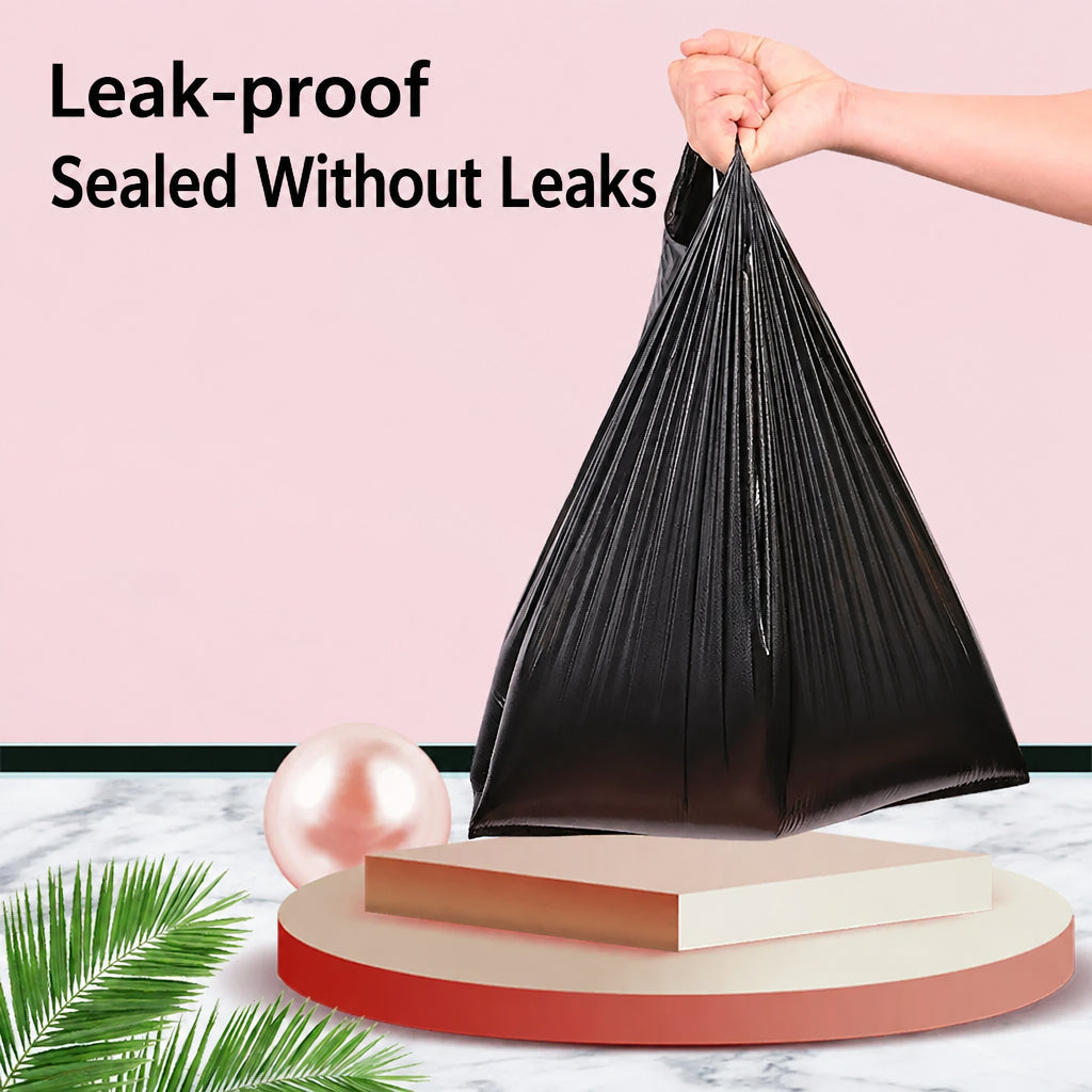Thickened Vest for Home Kitchen Use, Black Kitchen Waste Tote Bag, Vest-Style Wholesale Disposable Garbage Plastic Bag
