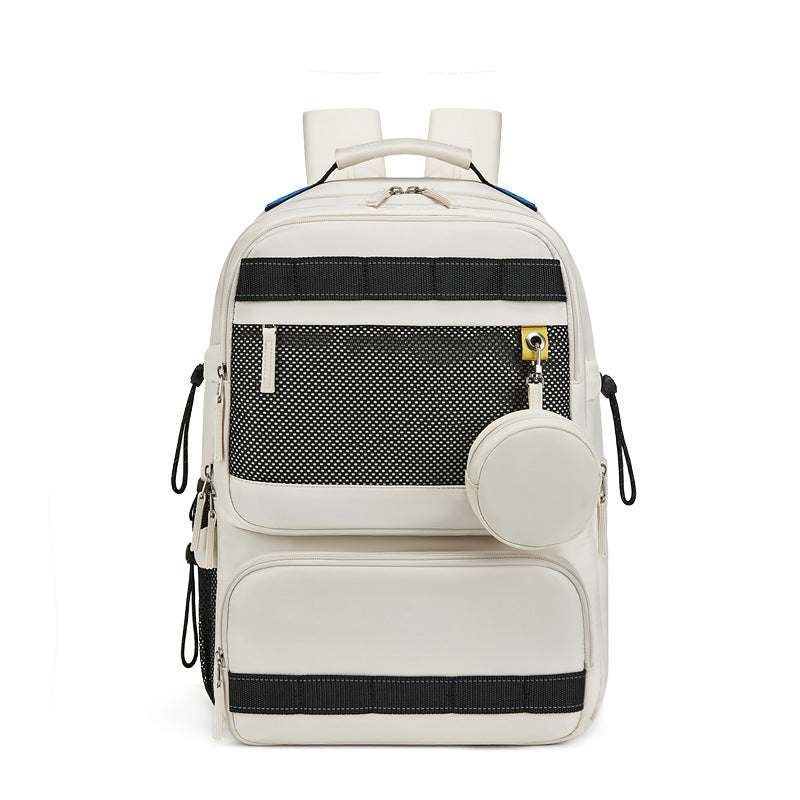 Backpack women's large capacity travel backpack fashionable casual lightweight Korean style schoolbag 15.6 computer bag men's bag