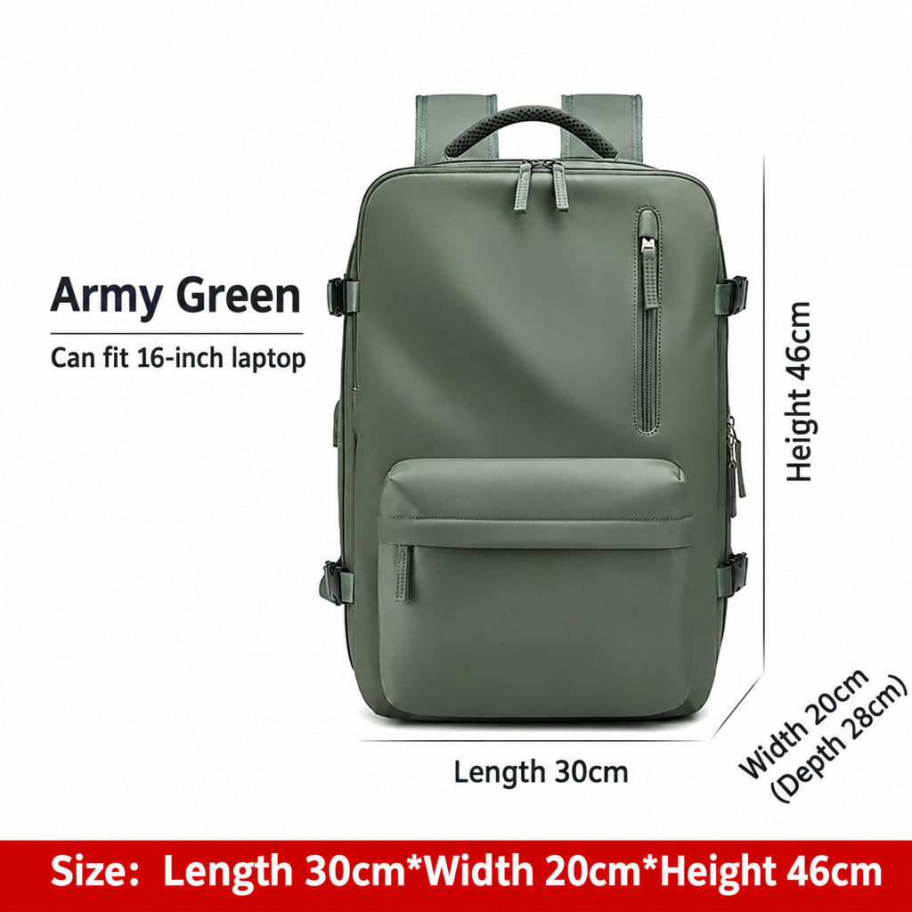 Travel Backpack Women's Extra Large Capacity Lightweight Expandable Casual Backpack Men's School Bag Dry and Wet Separation Travel Bag