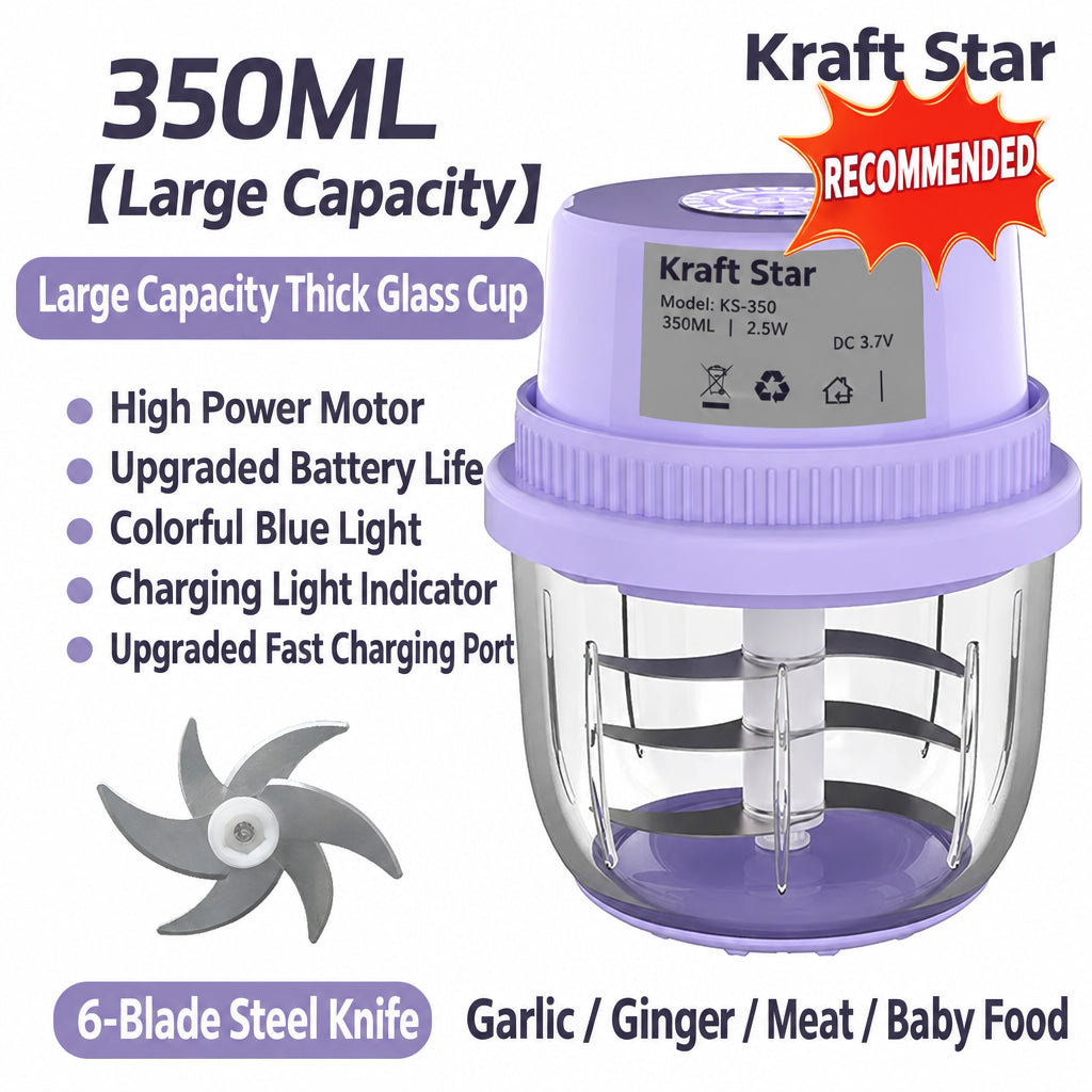 Kraft Xingchen Wireless Electric Garlic Packer Garlic Packer Garlic Pepper Kitchen Household Meat Gracker Cooking Machine