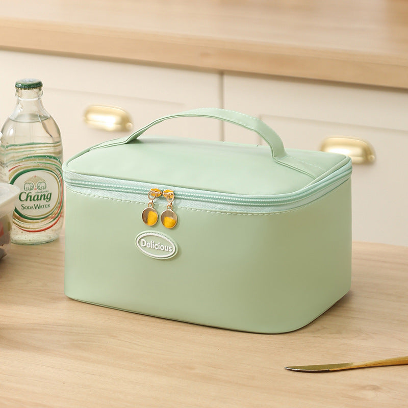 Student Portable Double-Layer Lunch Box Office Worker Lunch Box with Lunch Bag Camping Travel Bag Camping Essentials