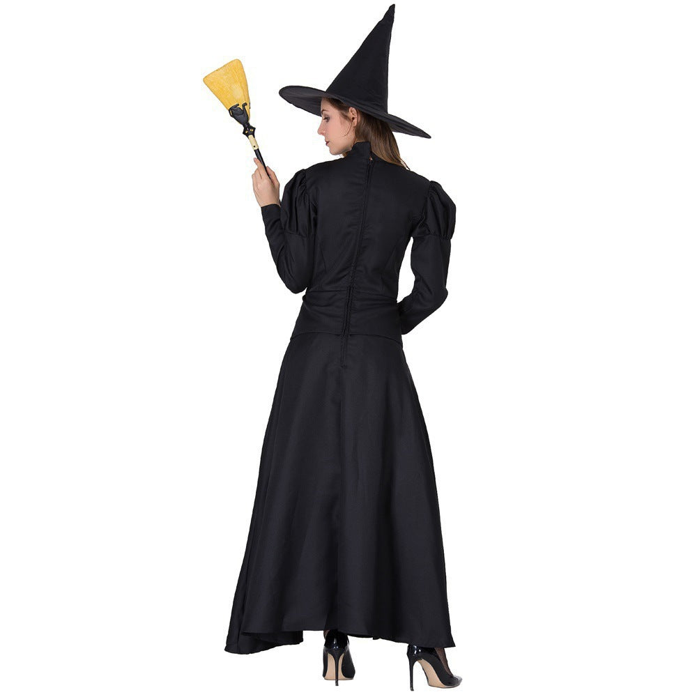 Halloween Costume Carnival Stage Performance, Adult Cosplay, Black Witch, Witch Role-playing Costume