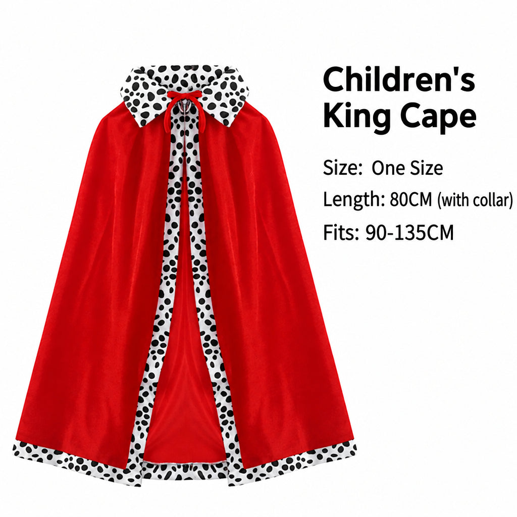 Halloween Costume Kids Adult Birthday Party Show Christmas King Prince Cloak Red Cloak Shawl