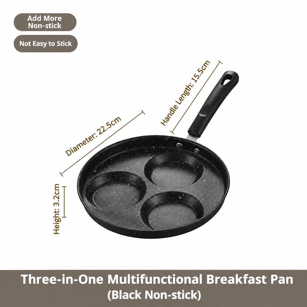 Manufacturer Wholesale Pancake Frying Pan Flats Bottom Four-Hole Non-Stick Pan Household Omelette Artifact Breakfast Pan Kitchen Utensils Eggs