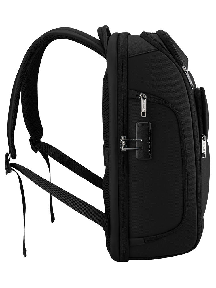 Cross-Border High-End Business Backpack Men's Waterproof Backpack Large Capacity Business Trip Multi-Function Password Anti-Theft Computer Bag