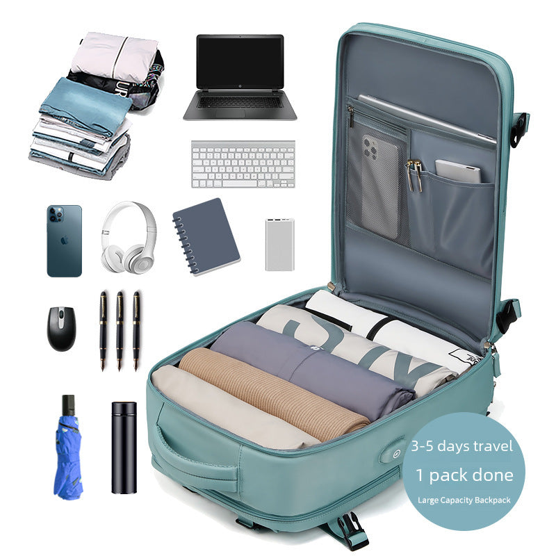 Backpack Large Capacity Men's and Women's Outdoor Travel Bag Waterproof Lightweight Casual Backpack Short Distance Computer Simple School Bag