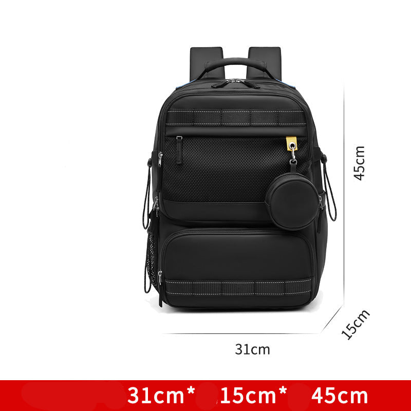 Backpack women's large capacity travel backpack fashionable casual lightweight Korean style schoolbag 15.6 computer bag men's bag