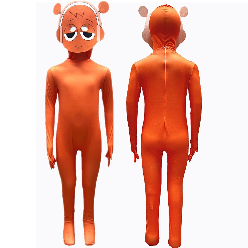 Cross-Border Hot Selling Tight Clothes Halloween Cos Costume Sprunki Incredibox Rhythm Box Cosplay