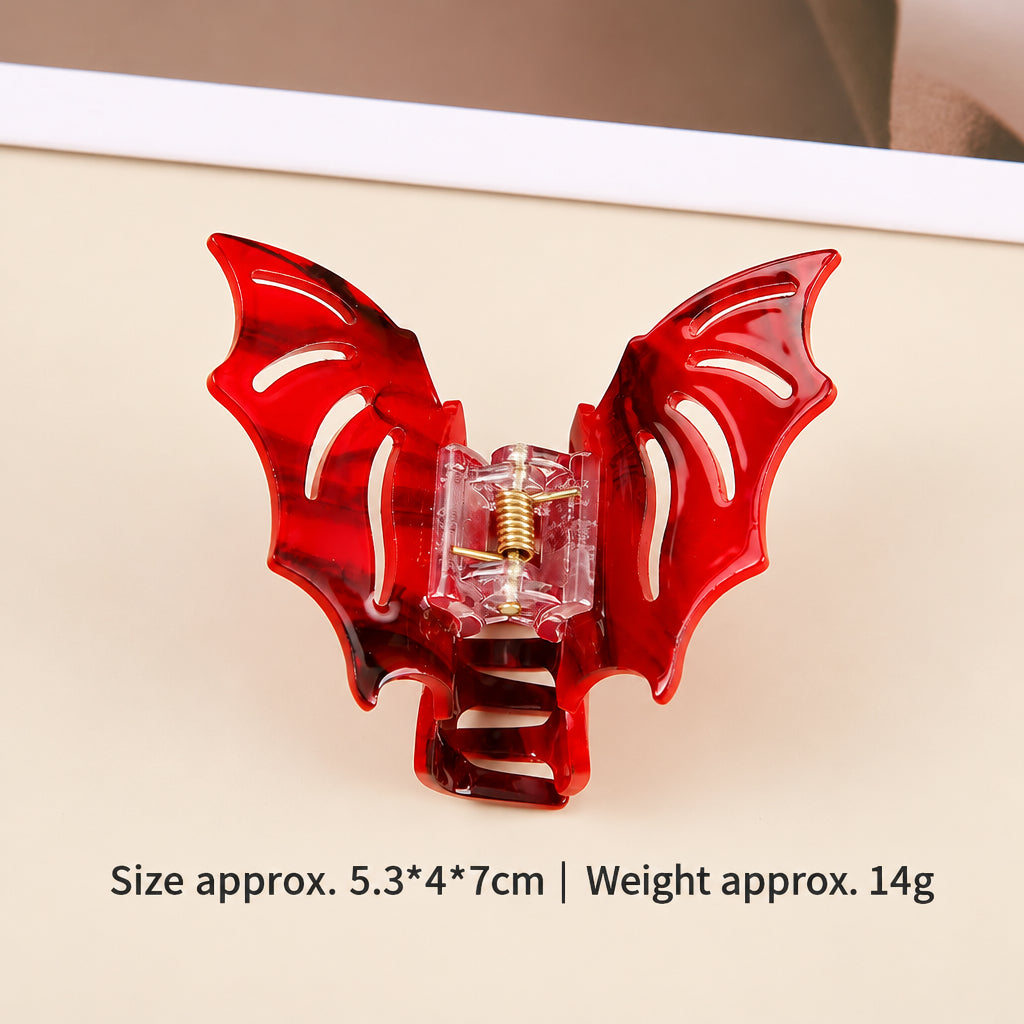 Factory Wholesale Halloween Series Bat Quirky Hair Clips Bat Wings Hairpins for Half-Up Hairstyles