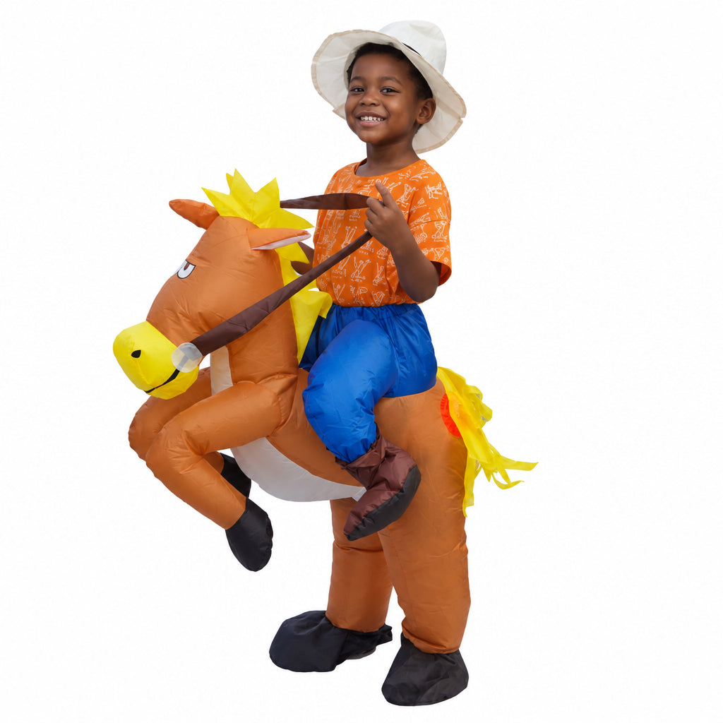 Cross-Border Trade Halloween Costume Party Props Riding Animal Cute Horse Inflatable Costume Theme Party