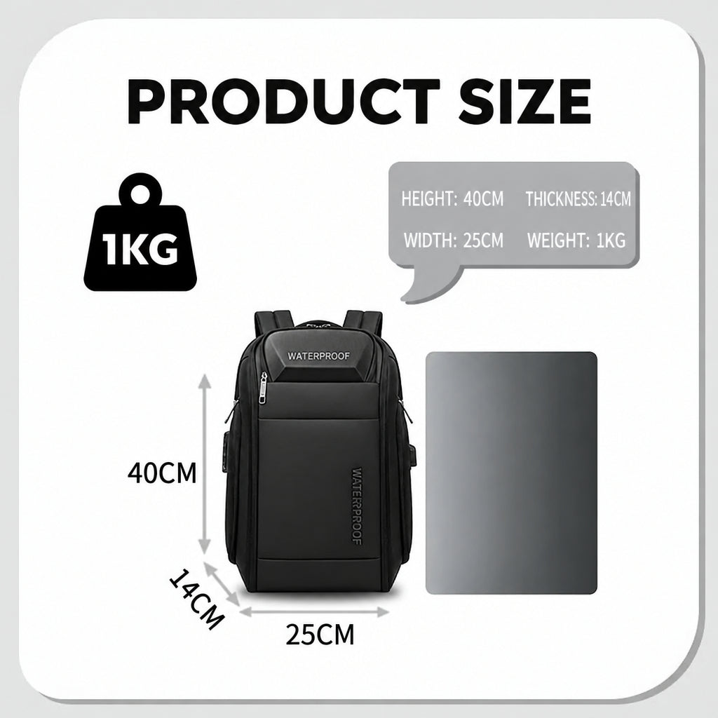 New High-end Business Backpack Men's Waterproof Backpack Large Capacity Travel Multifunctional Password Anti-theft Computer Bag