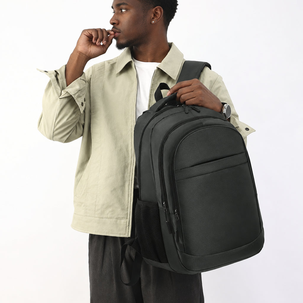 Cross-Border Printable Logo Backpack, Simple Ultra-Filtration Large-Capacity Men's Backpack, Multi-Compartment Commuter College Student Bag