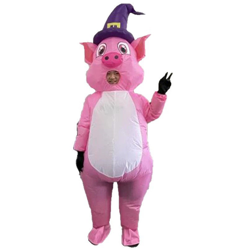 Cross-Border Hot Selling Funny Cyclist Doll Costume Masquerade Performance Props Hippie Sunglasses Dinosaur Inflatable Costume