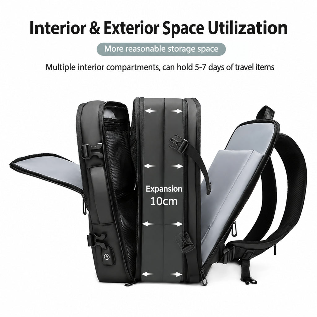 Backpack men's large capacity business trip short trip luggage bag leisure scalable multifunctional computer backpack