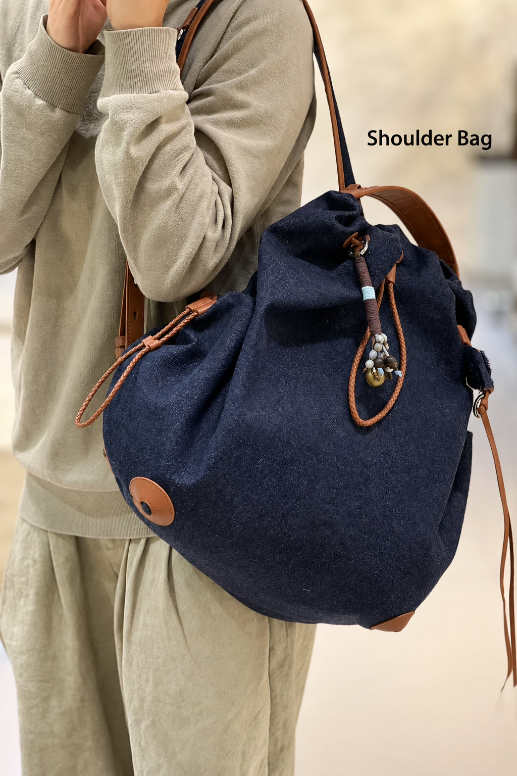 Wen Qi's Same Style Large-Capacity Bai Na Series Backpack for Women, Niche Design, Versatile Casual Cross-Border Commuting Laptop Bag