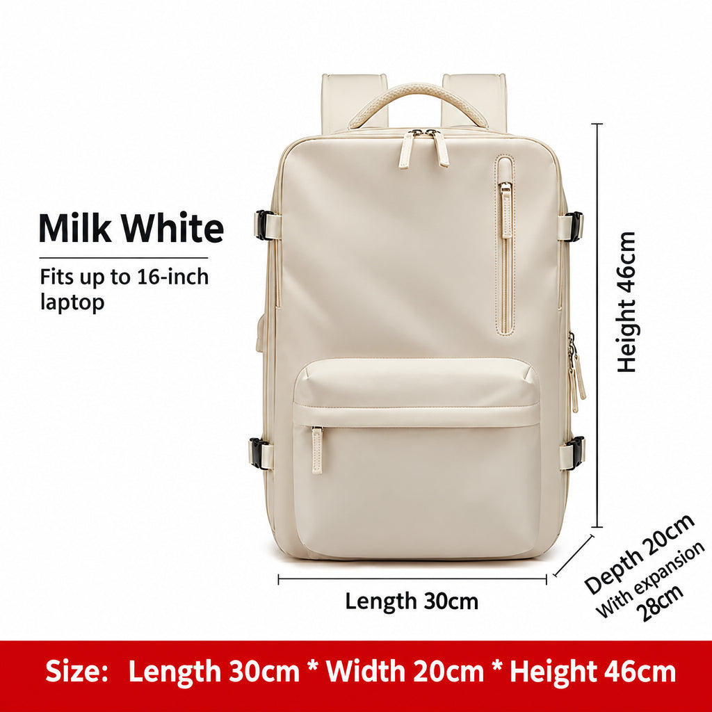 Travel Backpack Women's Extra Large Capacity Lightweight Expandable Casual Backpack Men's School Bag Dry and Wet Separation Travel Bag