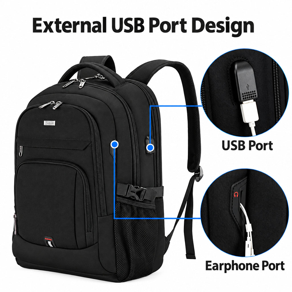 Backpack for Men, Large Capacity, Casual Backpack, Simple and Multifunctional, Business Trip Computer Bag, Lightweight School Bag for Middle and High School Students