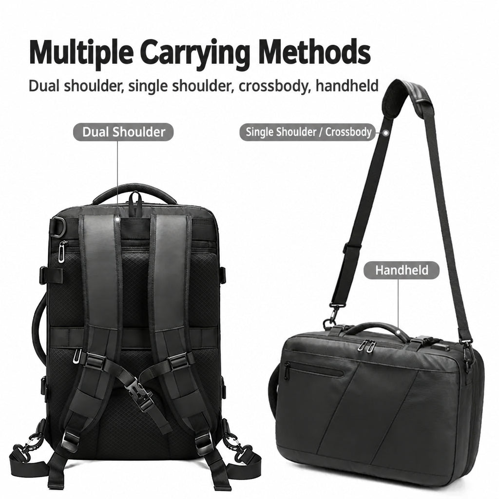 Backpack men's large capacity travel portable shoulder strap hidden multi-functional computer bag business travel backpack expansion