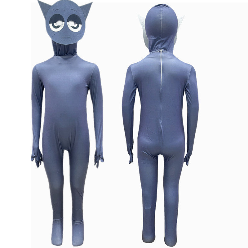 Cross-Border Hot Selling Tight Clothes Halloween Cos Costume Sprunki Incredibox Rhythm Box Cosplay