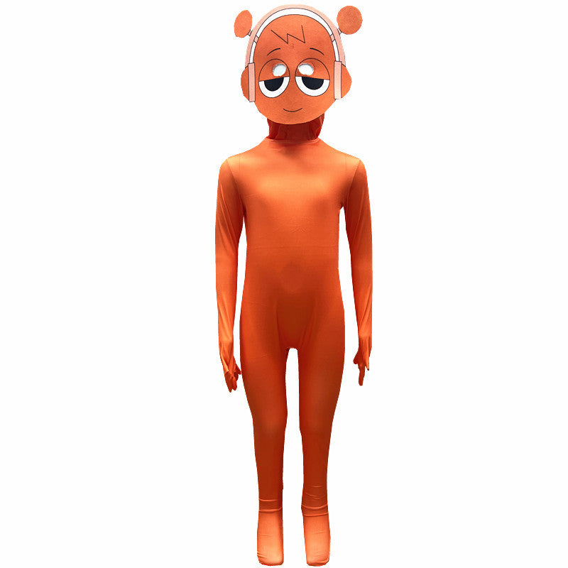 Cross-Border Hot Selling Tight Clothes Halloween Cos Costume Sprunki Incredibox Rhythm Box Cosplay
