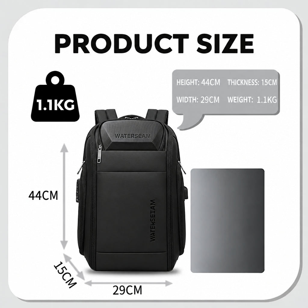 New High-end Business Backpack Men's Waterproof Backpack Large Capacity Travel Multifunctional Password Anti-theft Computer Bag