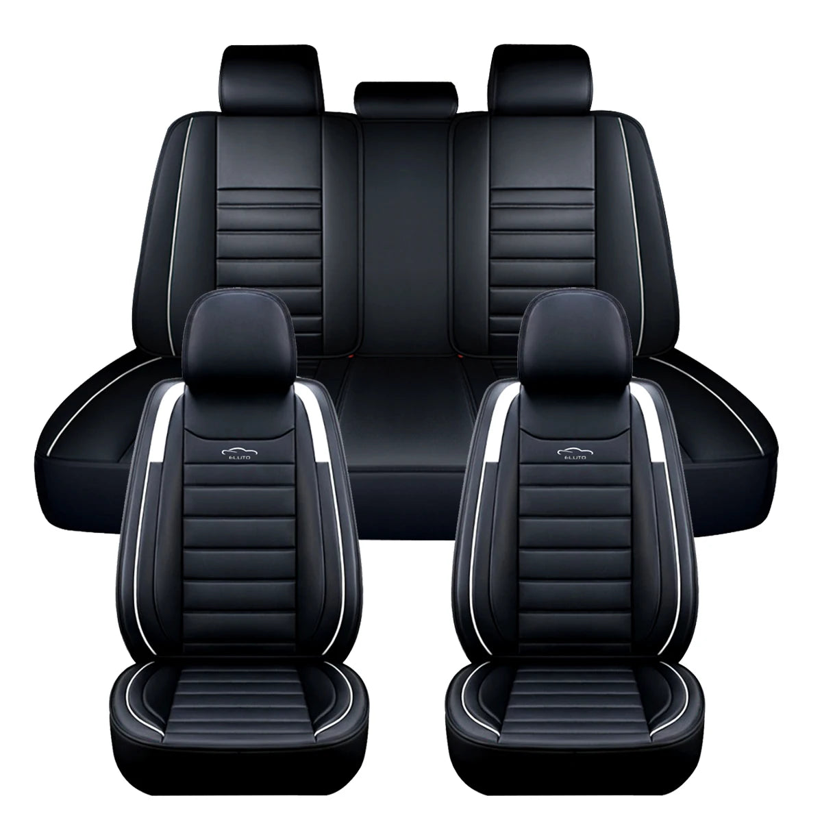 5 Seats Universal Car Seat Cover PU Leather Car Seat Cushion Full Surround Protective Pad Fits Car SUV Truck Seat Accessories
