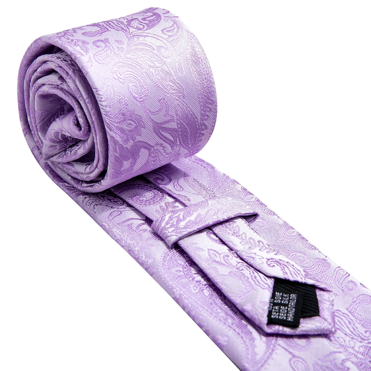 Male Gift Men Tie Set Purple Violet Solid Paisley Striped Wedding Business Tie for Man Necktie Handky Cufflinks Barry.Wang