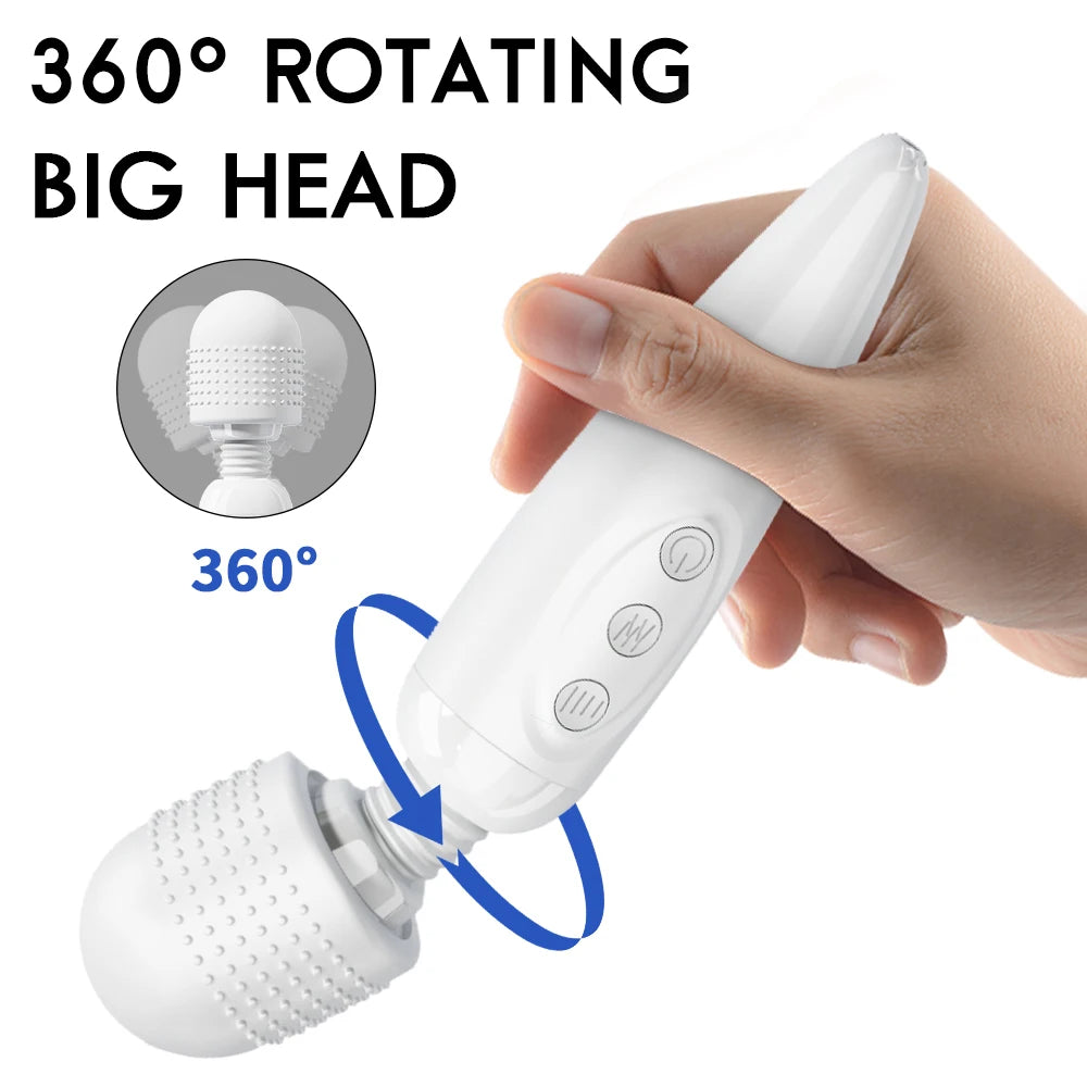 Electric Massager Stick 8 Intensity Levels 20 Vibration Modes Suitable for Neck foot head back Health Massage Gun Portable