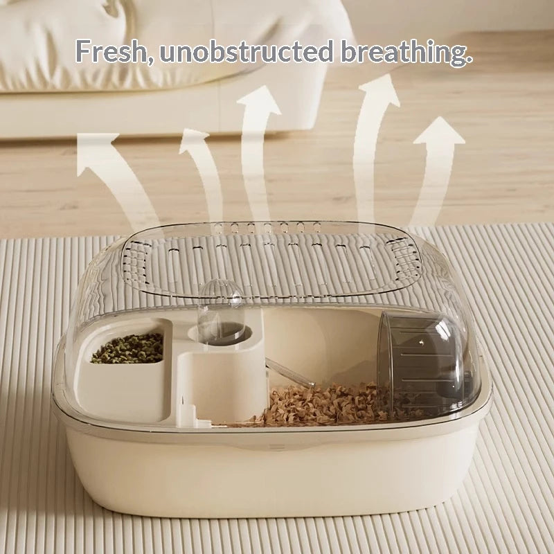Luxury Large Capacity Hamster Golden Hamster Cage Habitat Villa Large 2-Layer Platform Cage Hiding Nest Small Pet Supplies