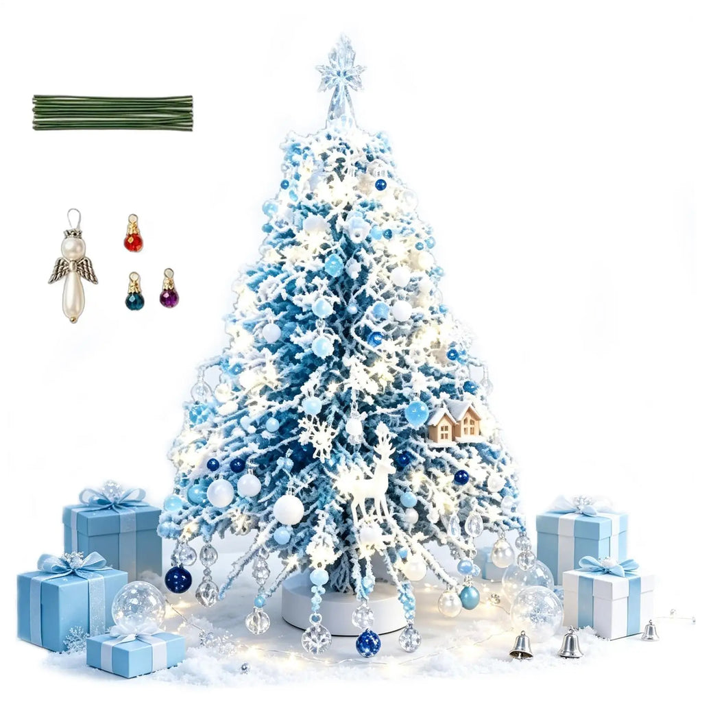 DIY Beaded Christmas Tree Kit Handmade Creative DIY Beading Project Set 3D Crystal Bead Holiday Craft Set for Women Men Home