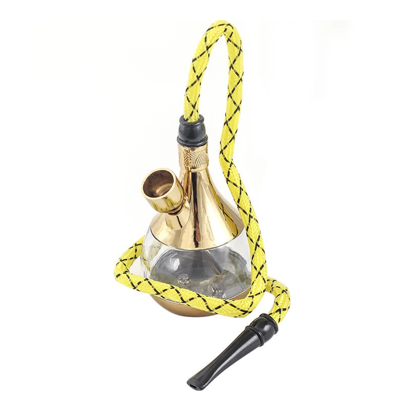 New Luxury Hookah For Smoking Tobacco &Cigarette Filter Smoke Water Pipe Shisha Set with Brass Herb Bowl Smoking Accessories