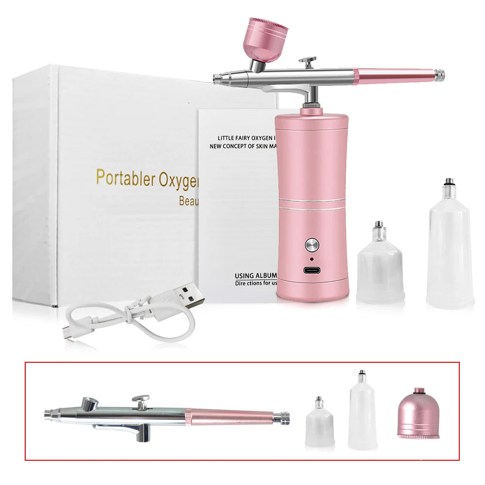 Airbrush Nail With Compressor Portable Air Brush Nails Compressor for Nail Art Paint Painting Crafts Airbrush Compressor Kit