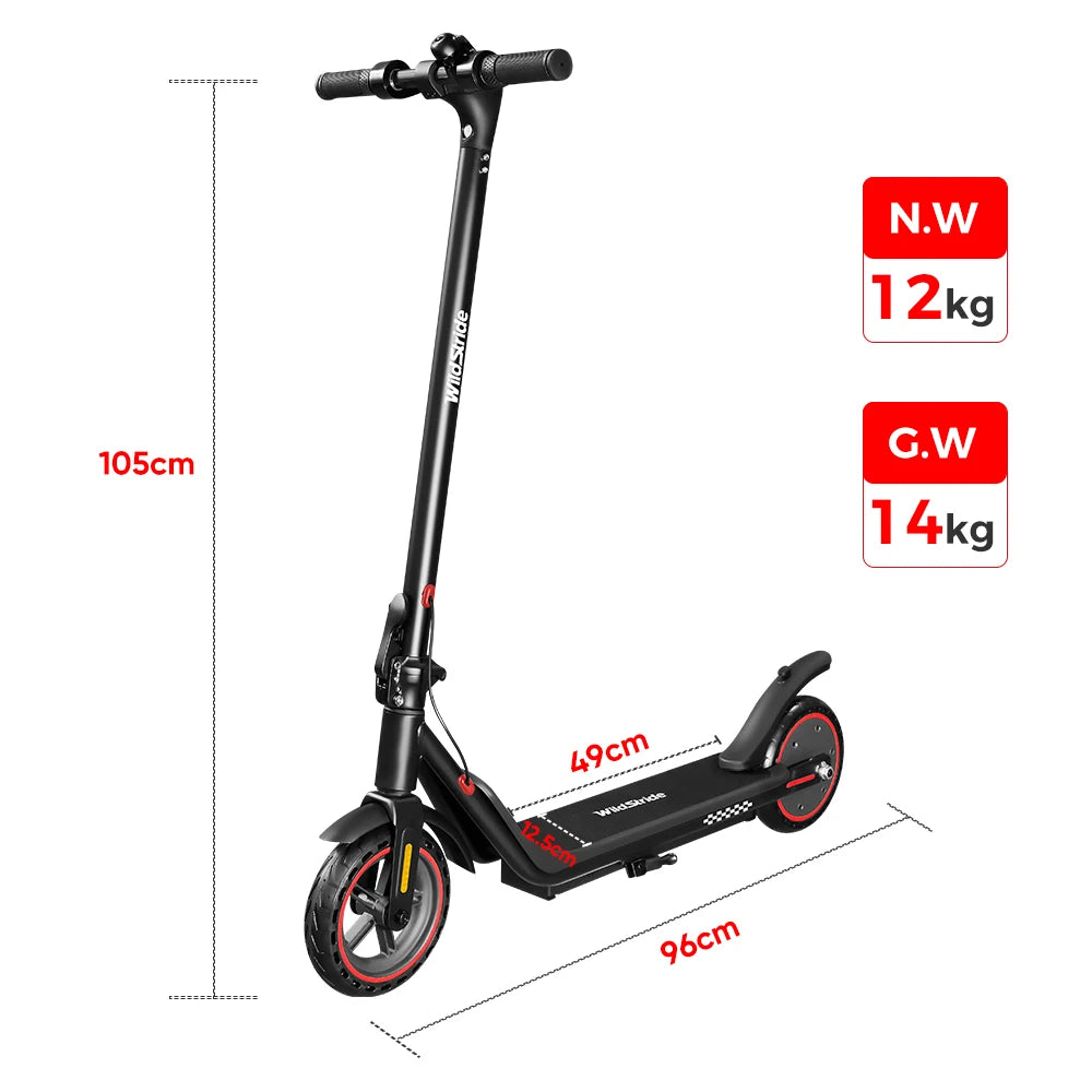Wildstride WI2 Electric Scooter 36V 7.8Ah 350W Motor 25KM Long Range 8.5Inch Solid Tires Foldable Smart APP EScooter