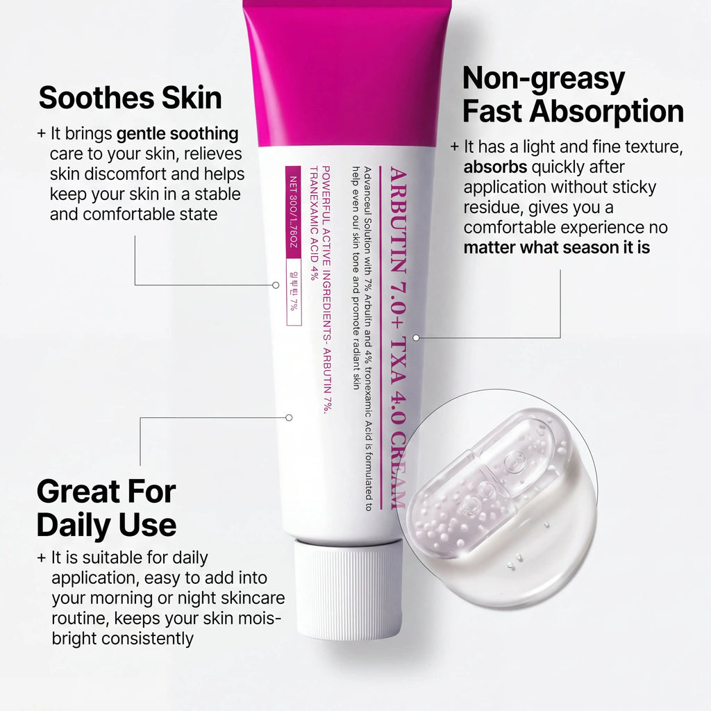 ARBUTIN+TXA Facial Moisturizing Cream Lightweight Daily Hydrating Lotion Arbutin Face Gel Cream Non Greasy Glow Skincare 50g