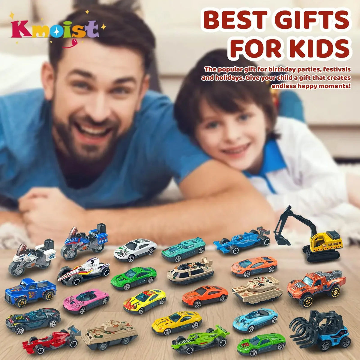 Christmas Gifts Advent Calendar 24 Days Alloy Car Inertial Vehicle Model Children's Toy Metal Cars Set Toys for Boy Kid New Year