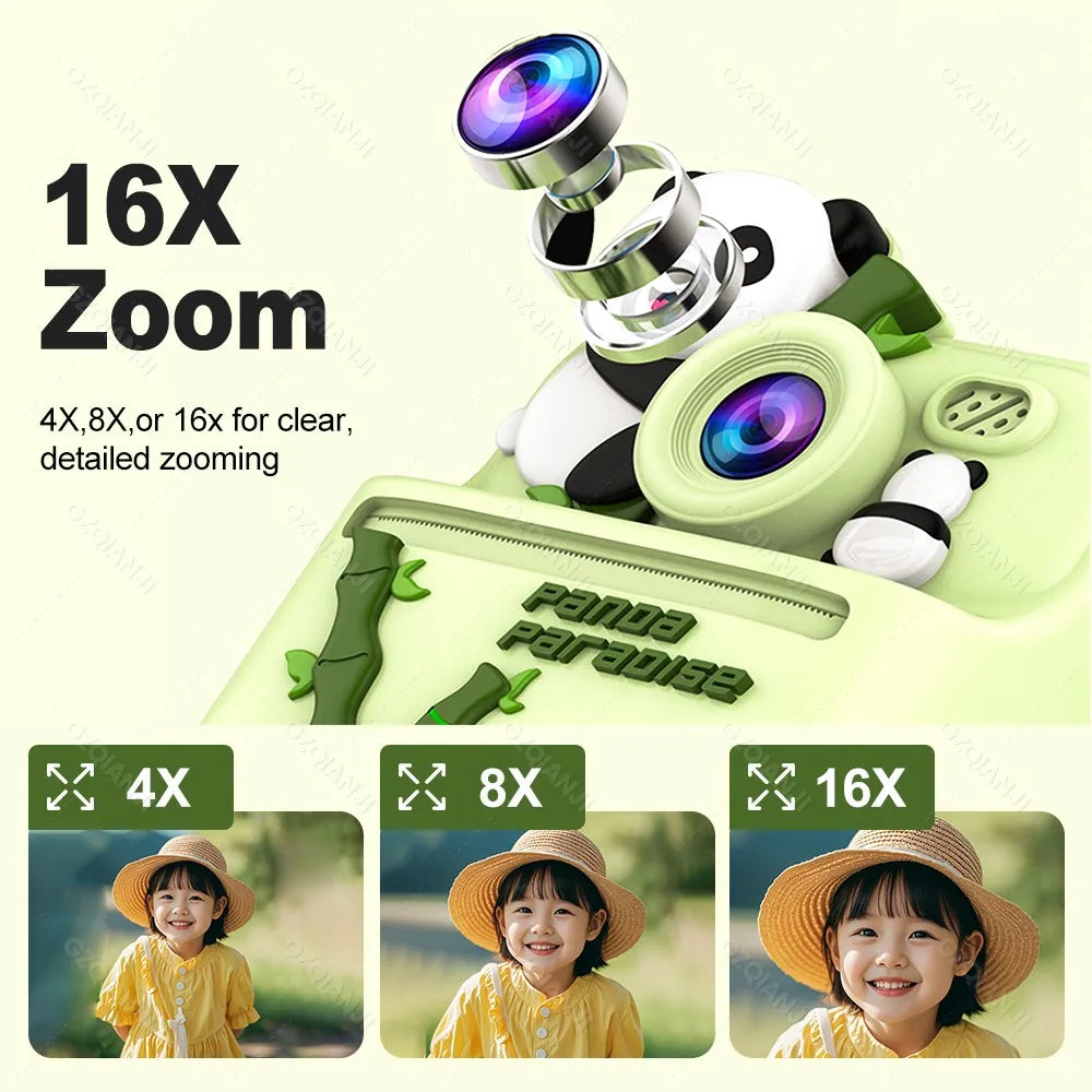 Mini 58mm Thermal Printer Kis Digital Camera HD1080P Instant Print Photos Video Recording Machine 32G SDCard for Children Gifts