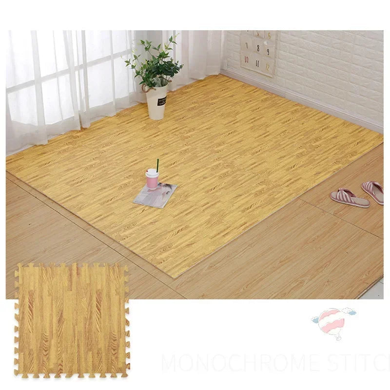 8/16Pcs Wood Baby Play Mat Floor Rug Thickened Foam Floor Children's Non-slip Crawling Pad Suitable for Living Room and Bedroom