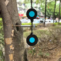 Thickened 3mm Indoor and Outdoor Slingshot Shooting Practice Double-Headed Round Target 360-Degree Rotating Steel Shooting Targe