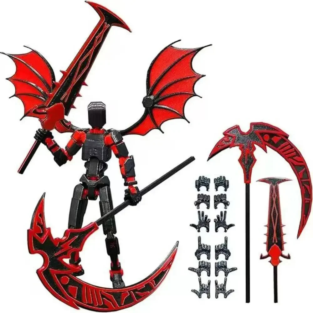 3D Printed Robot Model Reaper Robot Desktop Decoration 13 Action Model Multi-Jointed Movable Robot Dummy Action Model