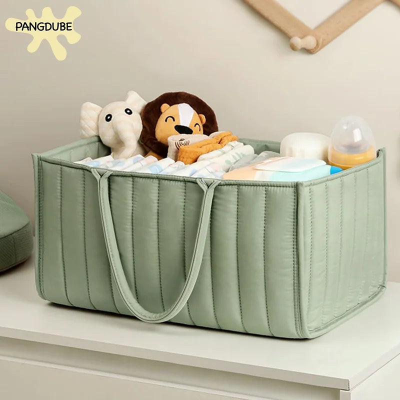 PANGDUBE Baby Diaper Bags Diaper Stackers & Caddies Nursery Organizer Basket Diaper Storage for Baby Things Mom Bag Nappy Bag